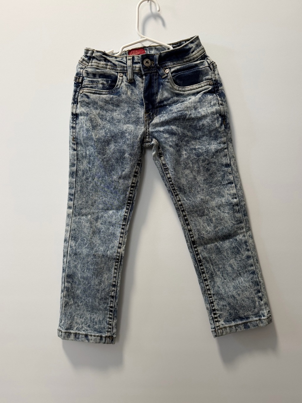 Acid Wash Kids Jeans - Light Blue/Gray